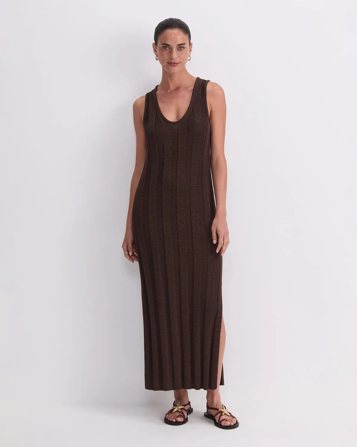 Sportscraft Josie Tape Yarn Knit robe maxi maille