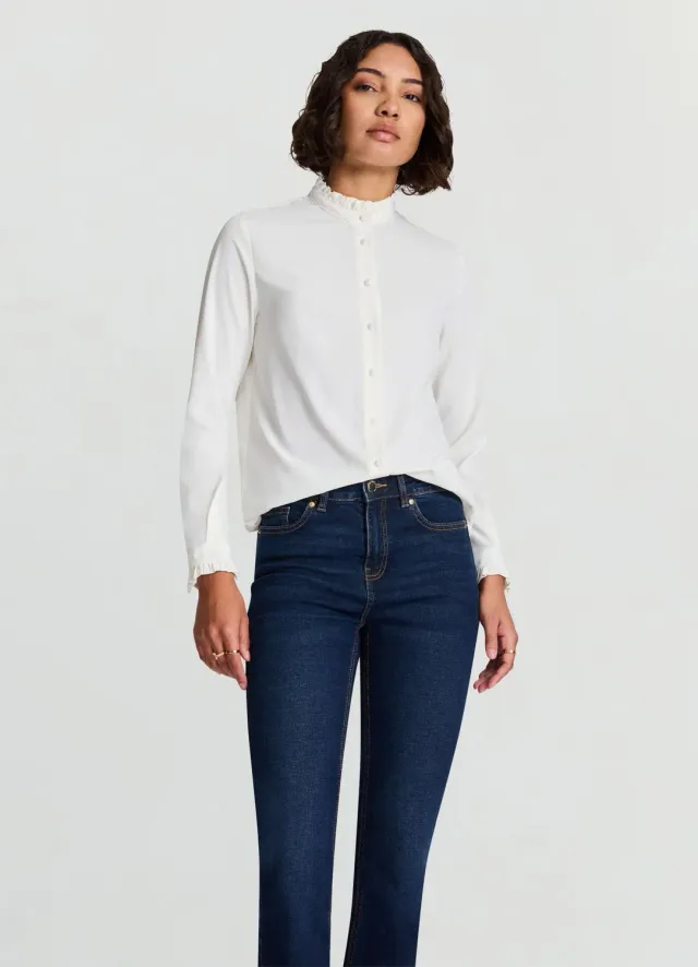 Calliope chemise col coréen volants femme