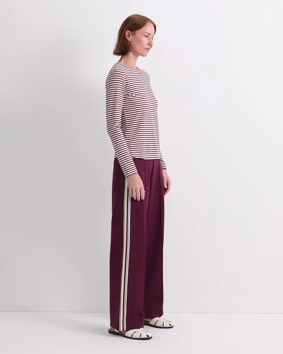 Sportscraft Stripe Lurex Long Sleeve Magic Tee tee-shirt rayé