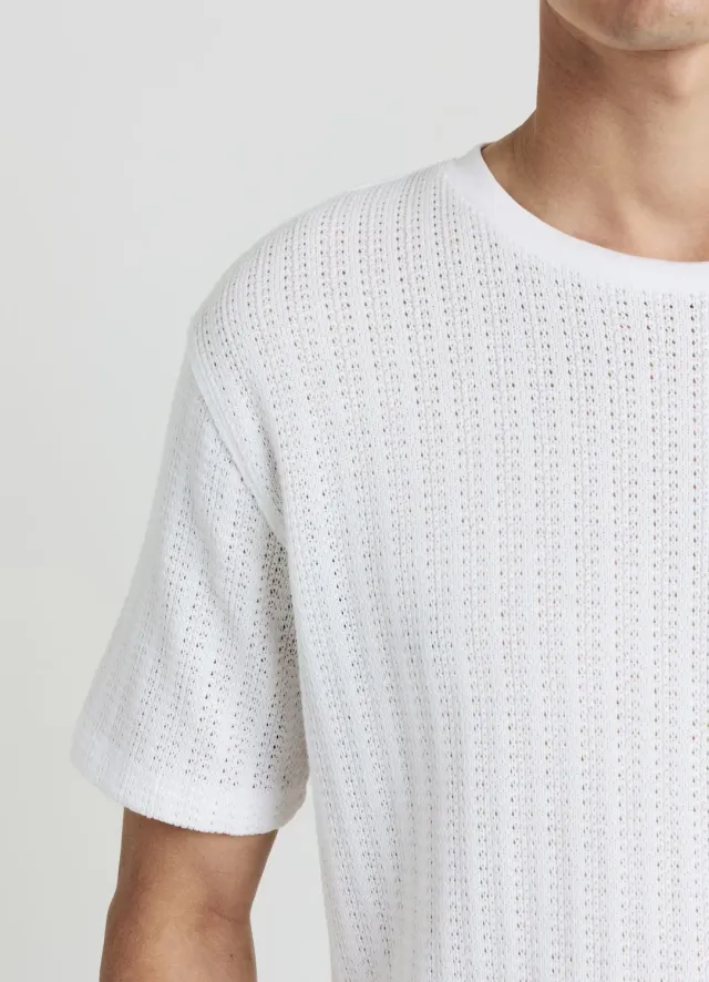 Calliope t-shirt ajouré homme col rond regular