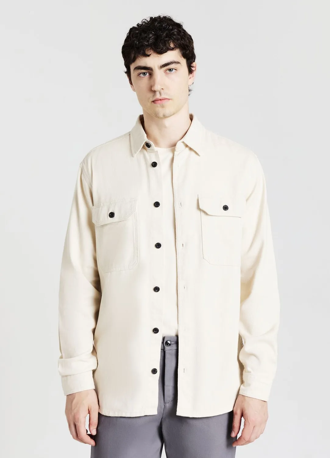 Calliope Chemise worker homme manches longues unie