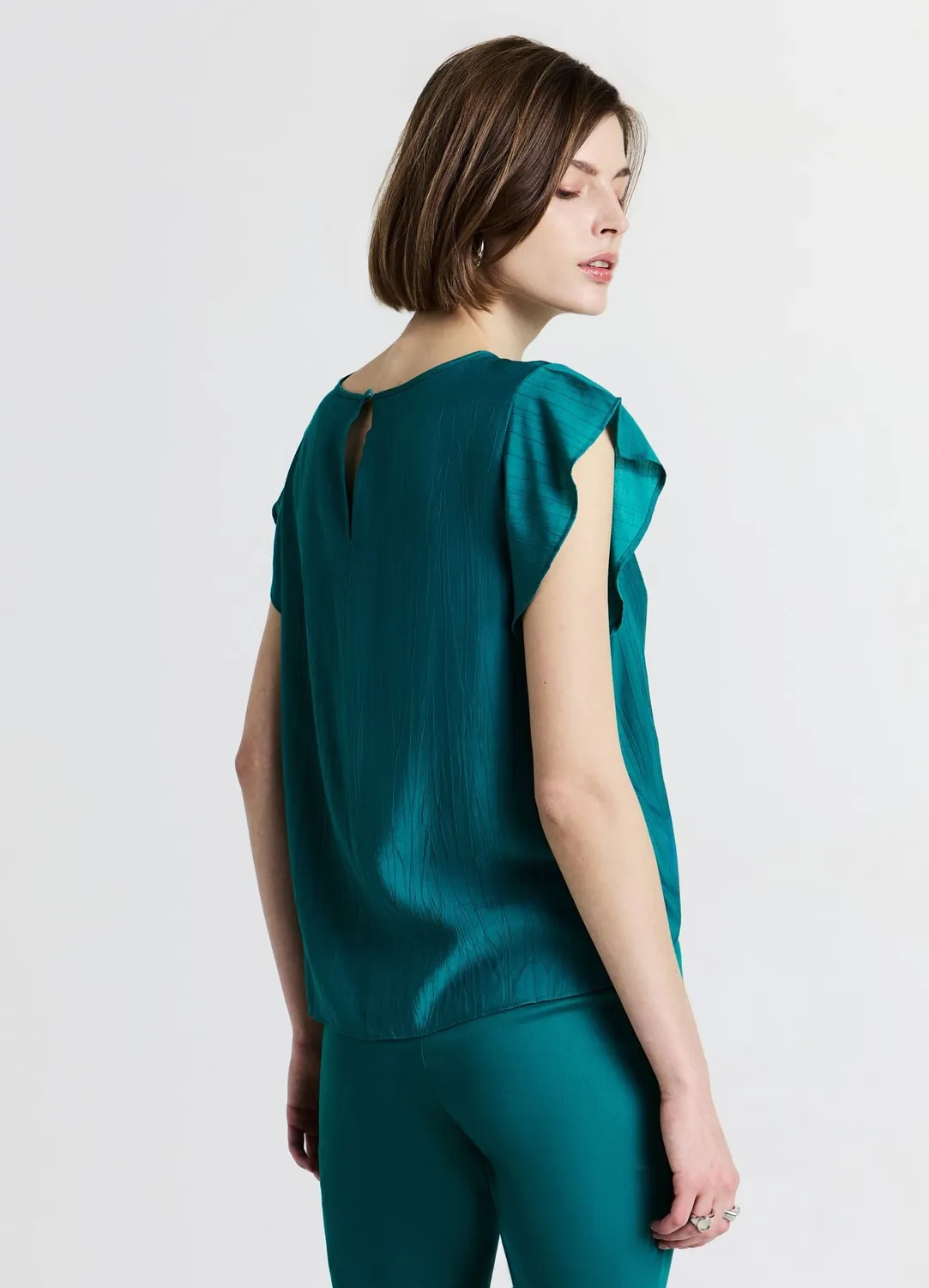 Calliope blouse manches volants femme unie