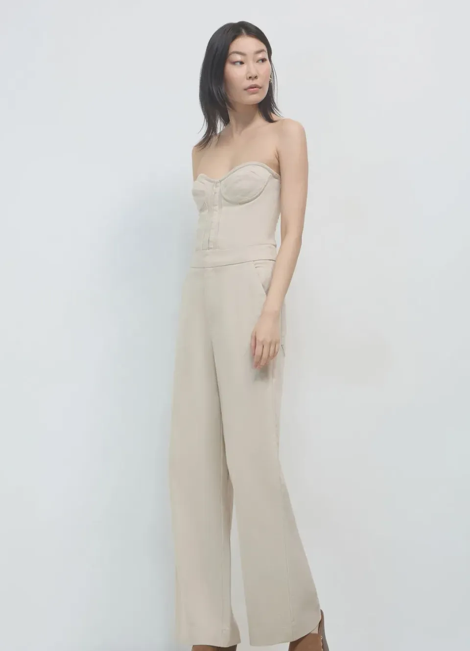 Calliope combinaison palazzo bustier coton femme