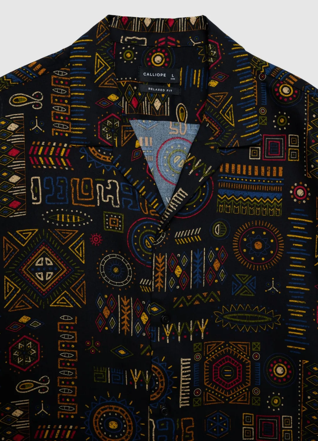 Calliope Bowling chemise homme manches courtes ethnique