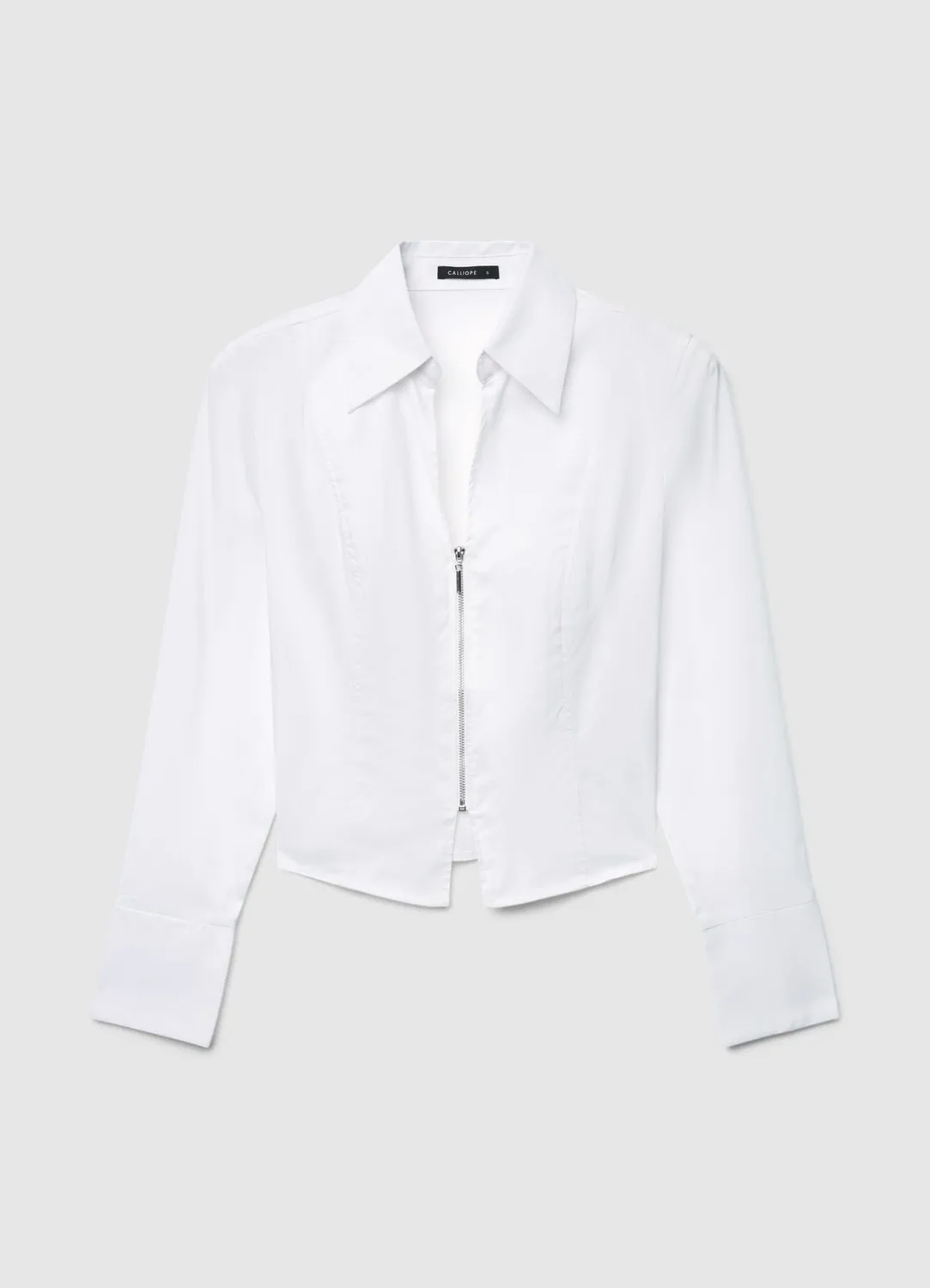 Calliope chemise crop zip femme unie