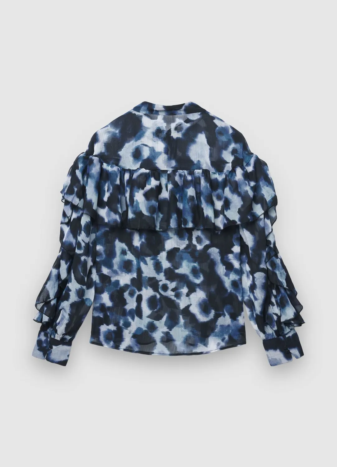Calliope blouse à nœud et volants femme à motif