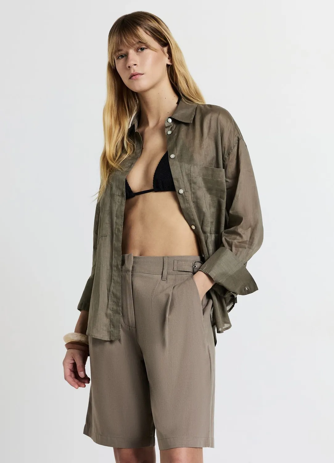 Calliope Bermuda short femme boucles coupe regular