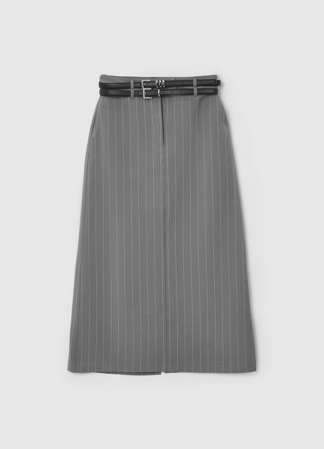Calliope jupe longue fendue rayée femme bureau