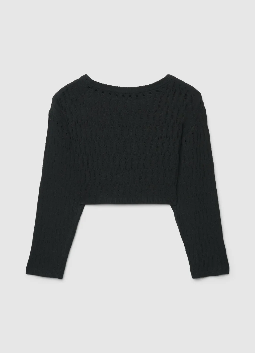 Calliope pull crop femme ajouré col rond