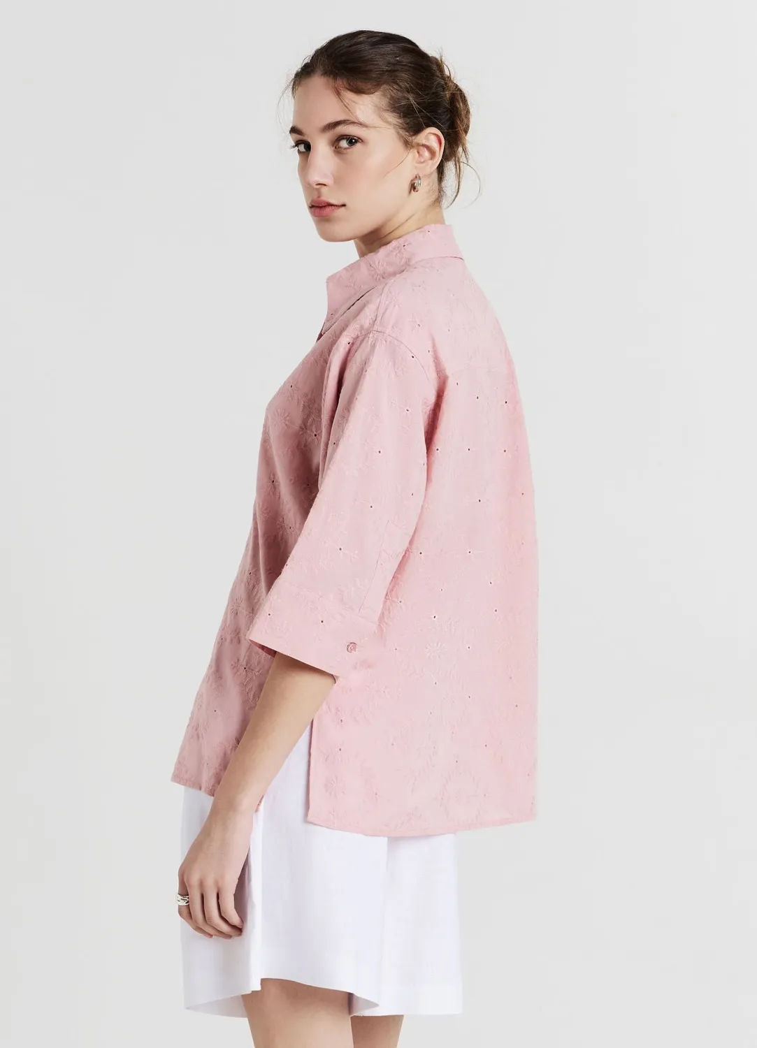 Calliope chemise oversize broderie anglaise femme taille S