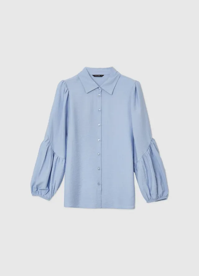 Calliope chemise unie femme manches ballon regular