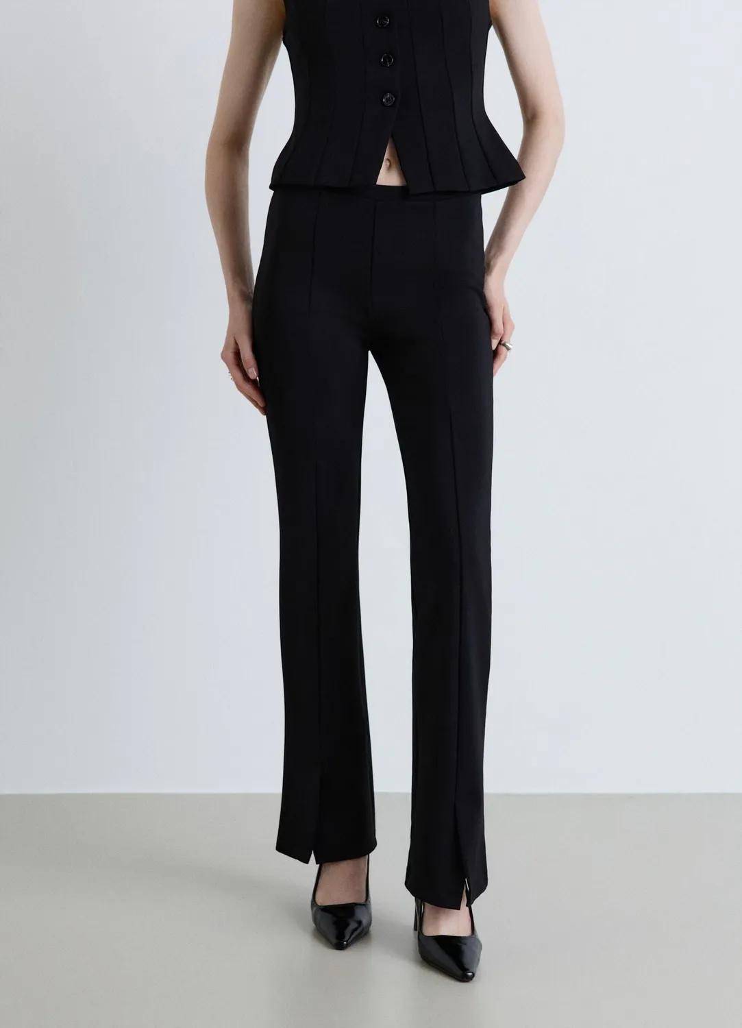 Calliope leggings flare femme fente bas