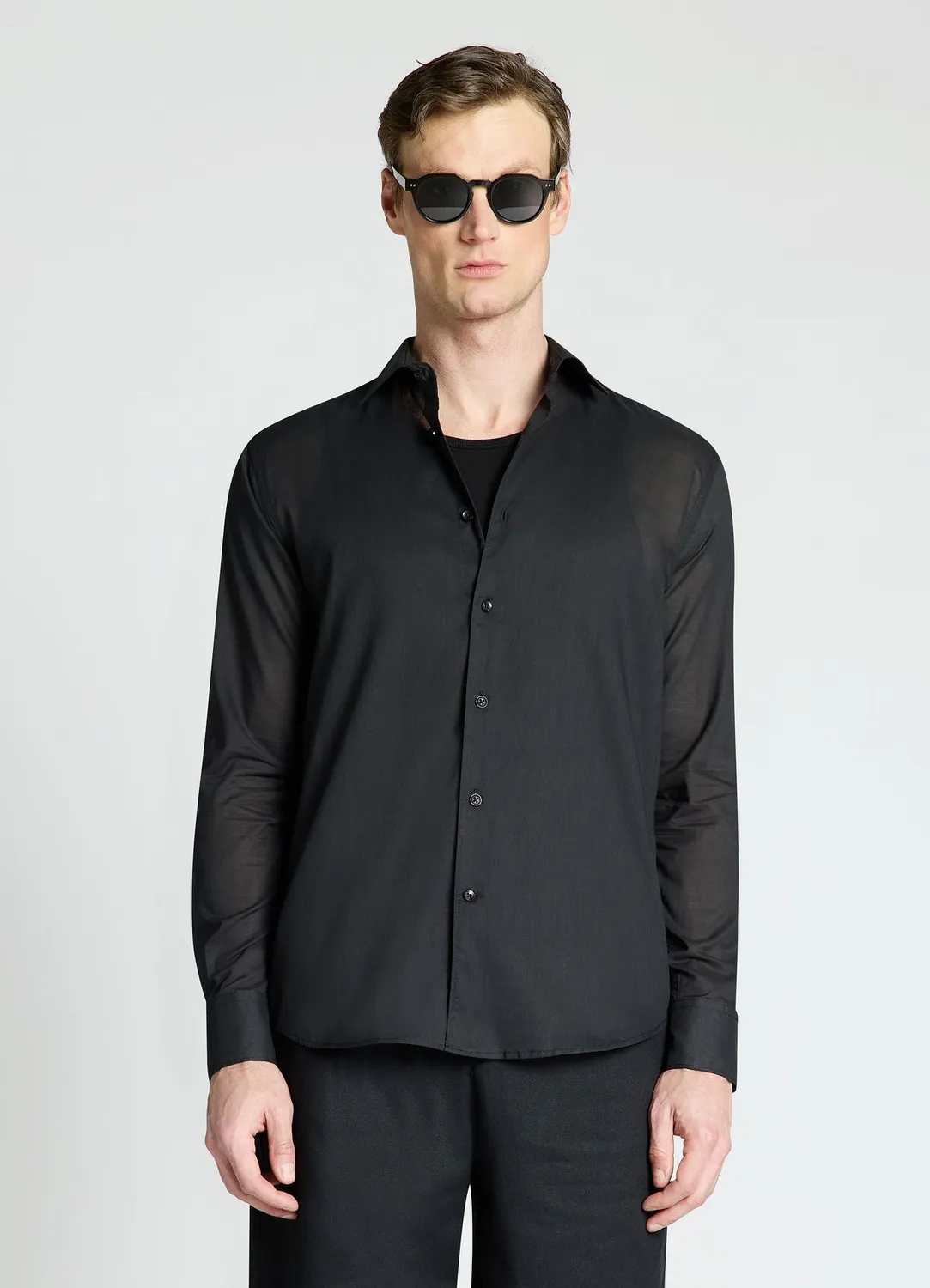 Calliope chemise regular mousseline homme uni