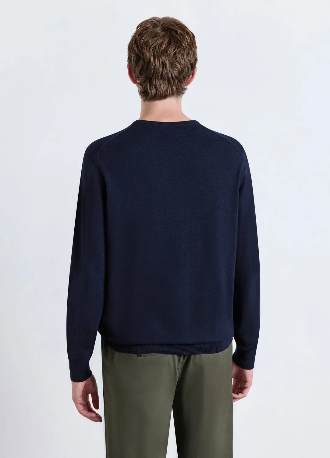 Calliope pull col rond homme uni manches longues