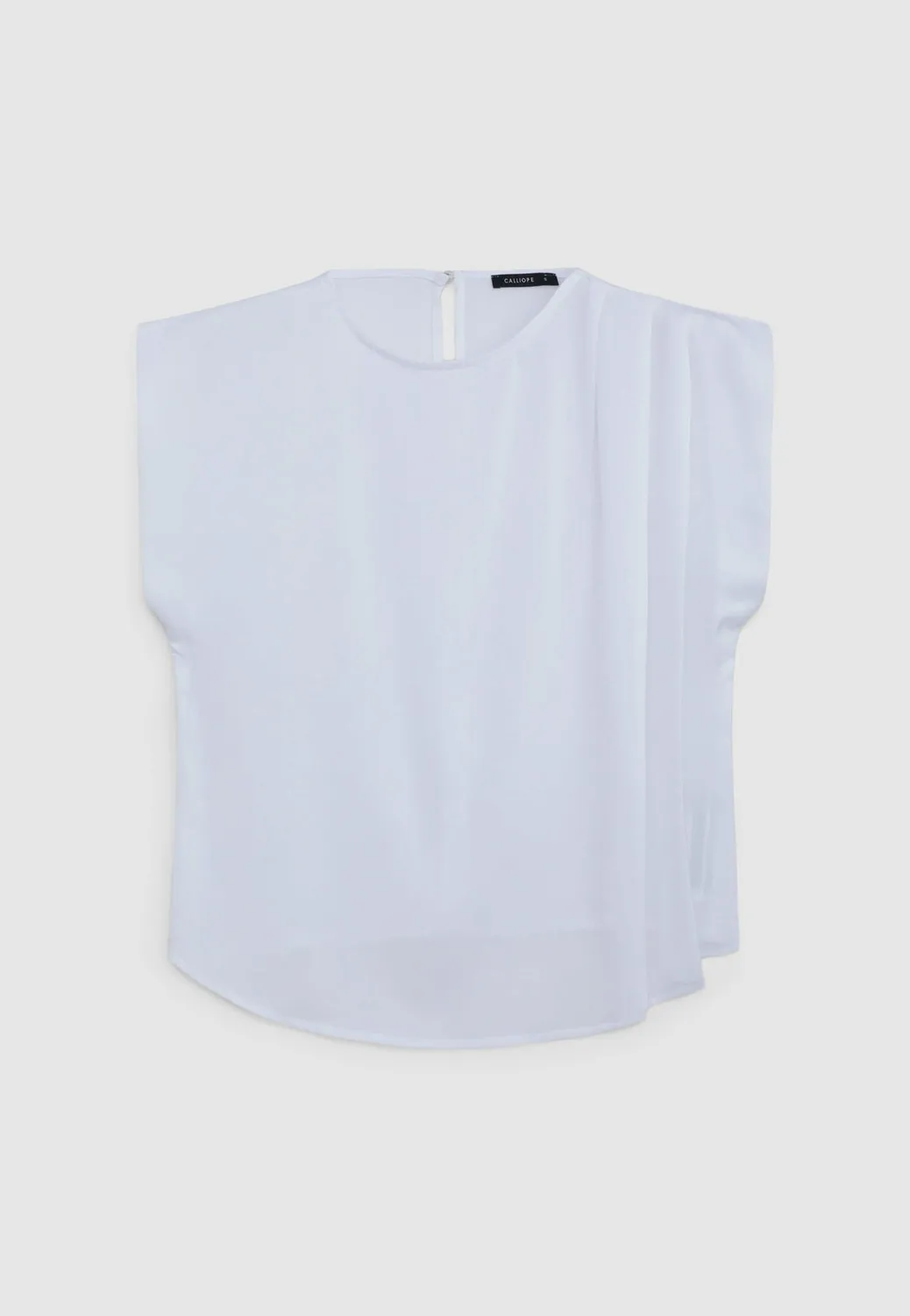 Calliope débardeur femme col rond plissé