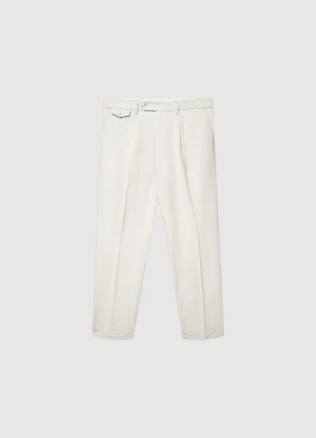Calliope pantalon straight homme micro motif à pli