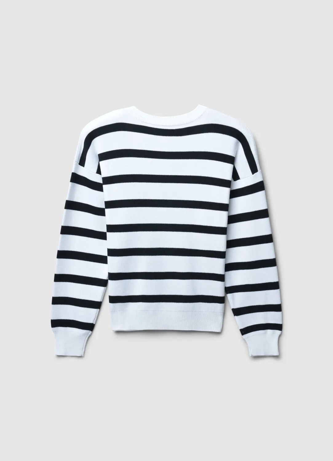 Calliope pull col V rayé femme manches longues