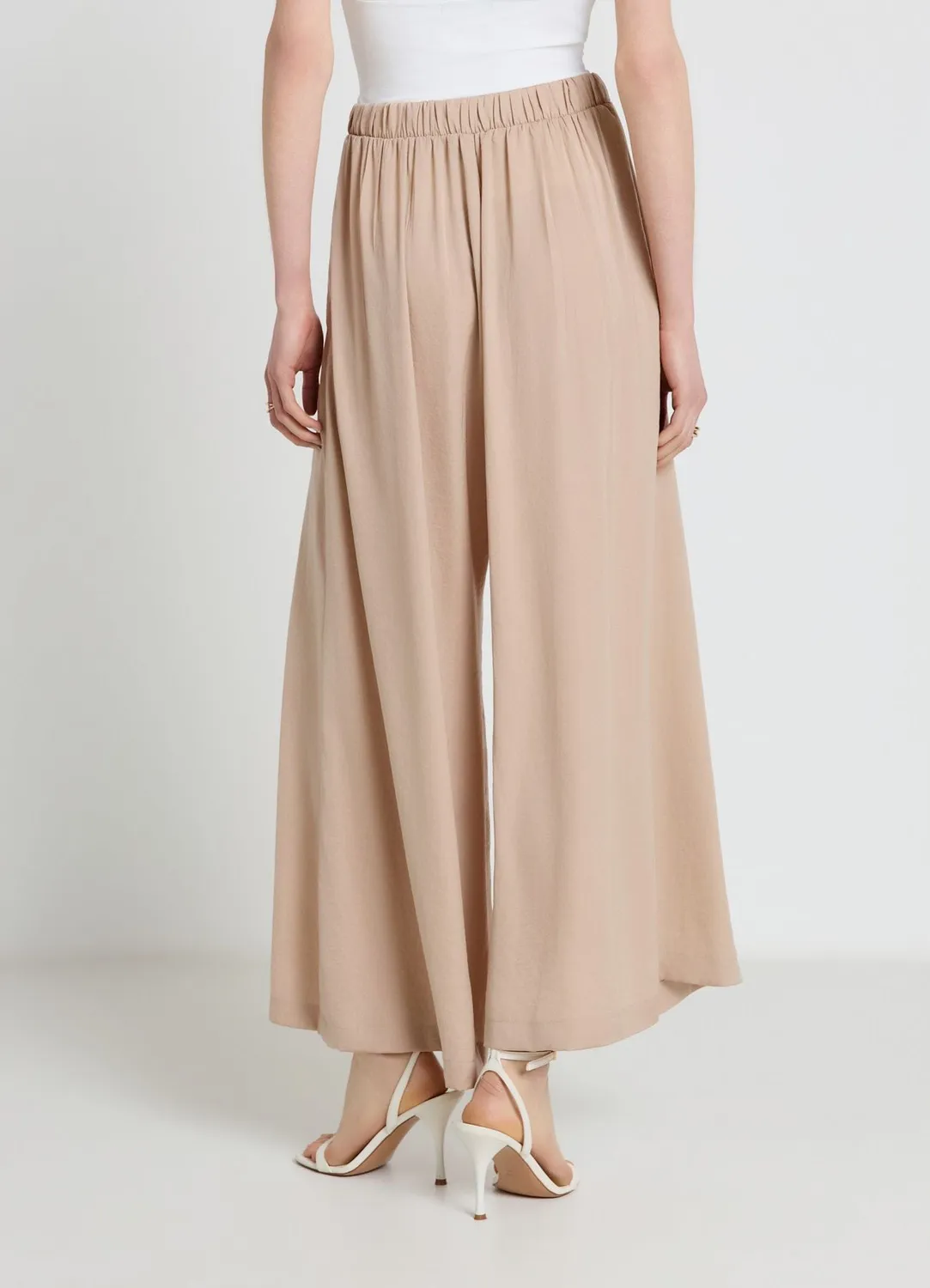 Calliope pantalon-jupe satiné uni femme taille M/L
