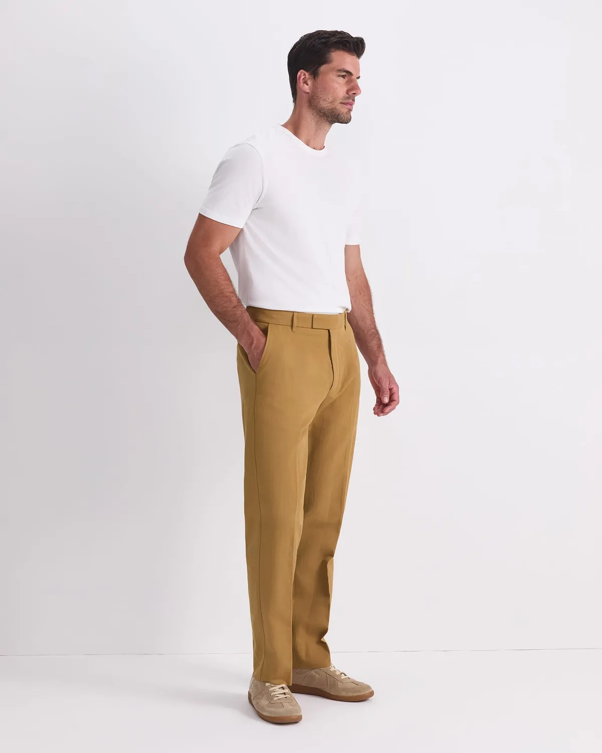 Sportscraft Alain Pantalon tailleur lin-coton homme fuselé