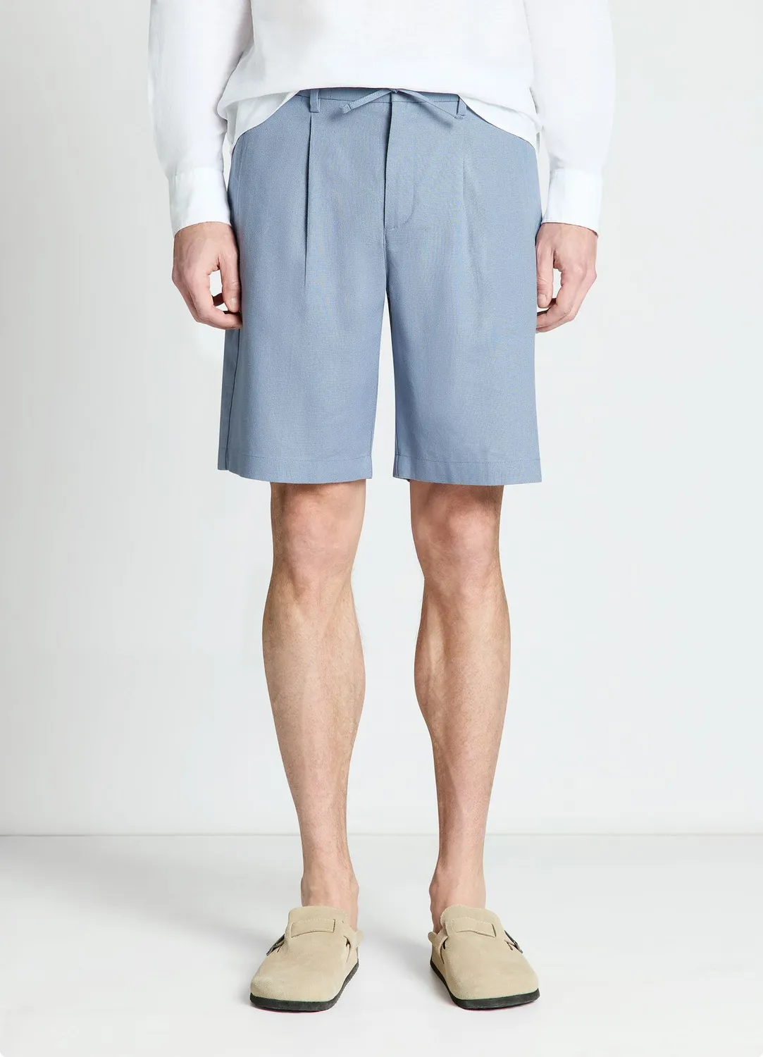 Calliope short jogger lin homme uni taille élastique