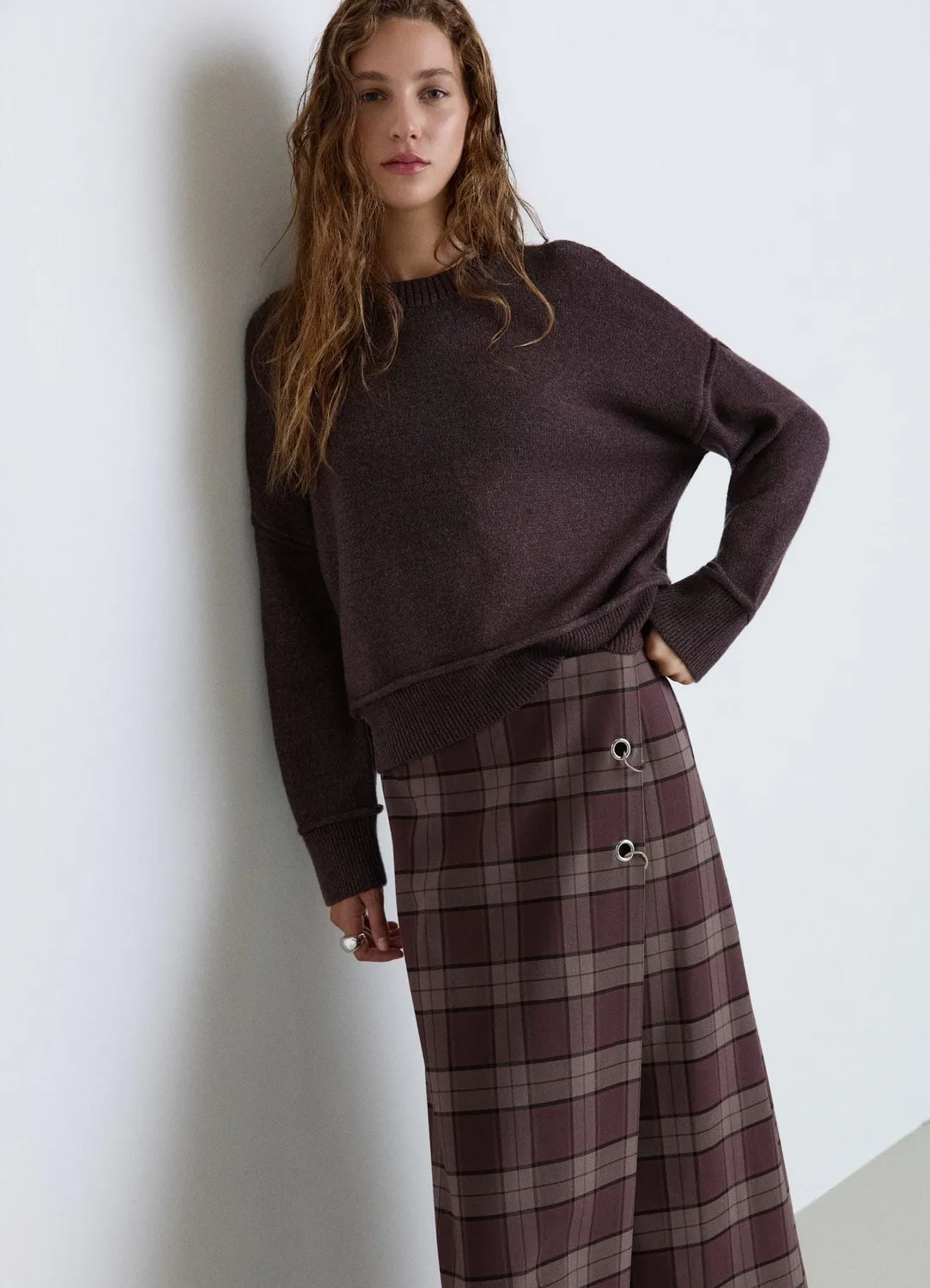 Calliope pull col rond femme manches longues uni