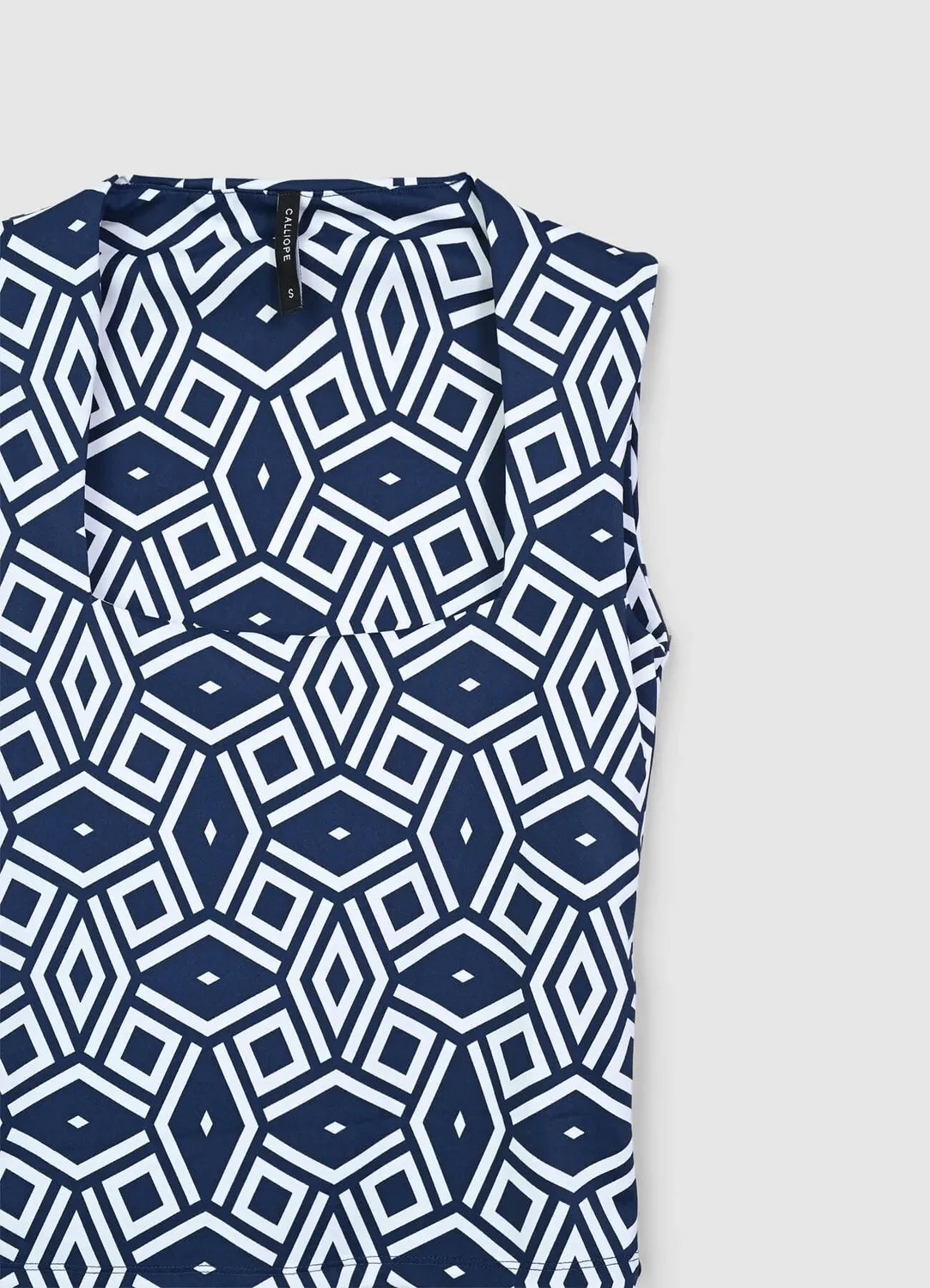 Calliope top femme col carré imprimé regular