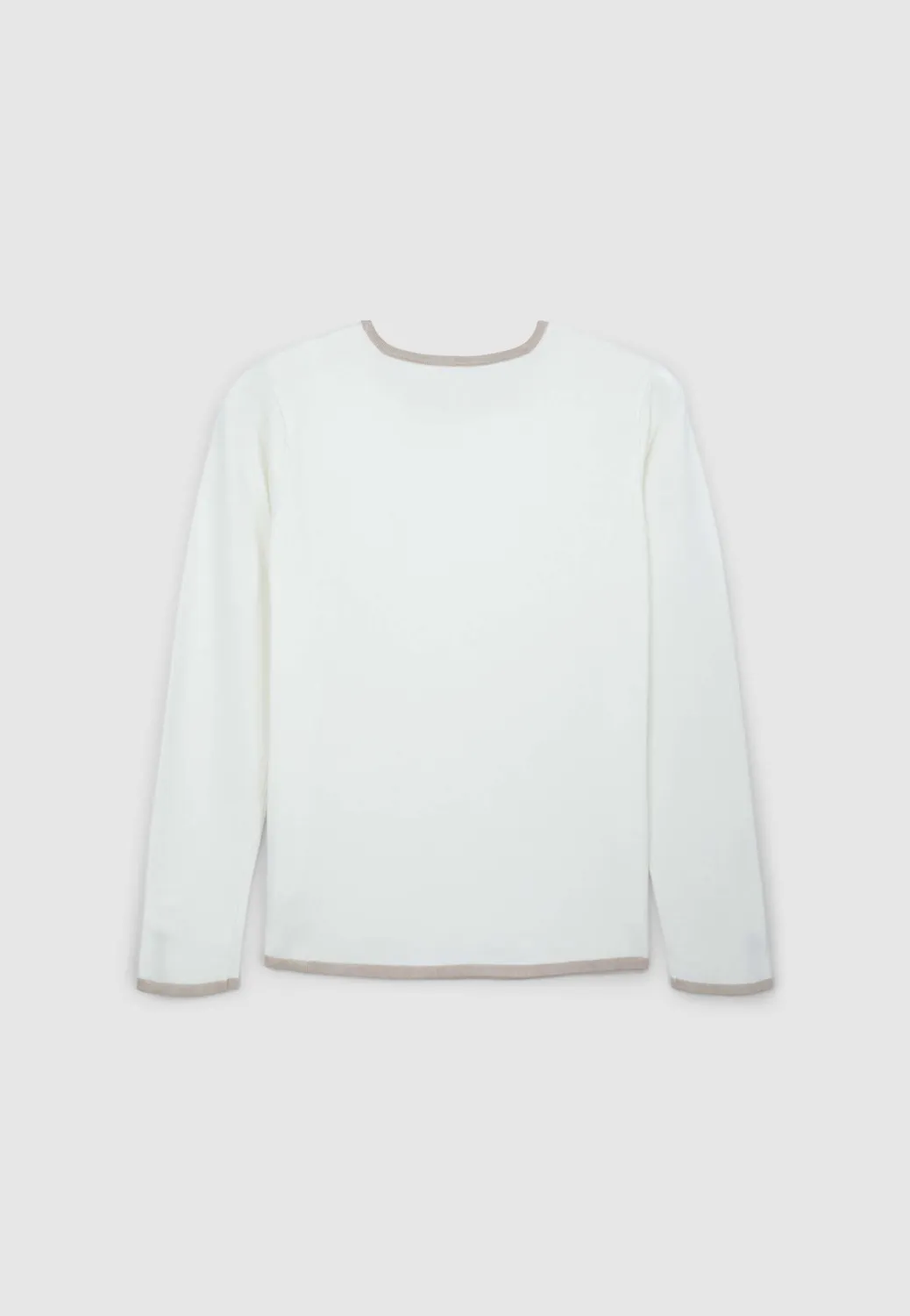 Calliope Maglia profili a contrasto pull femme col rond