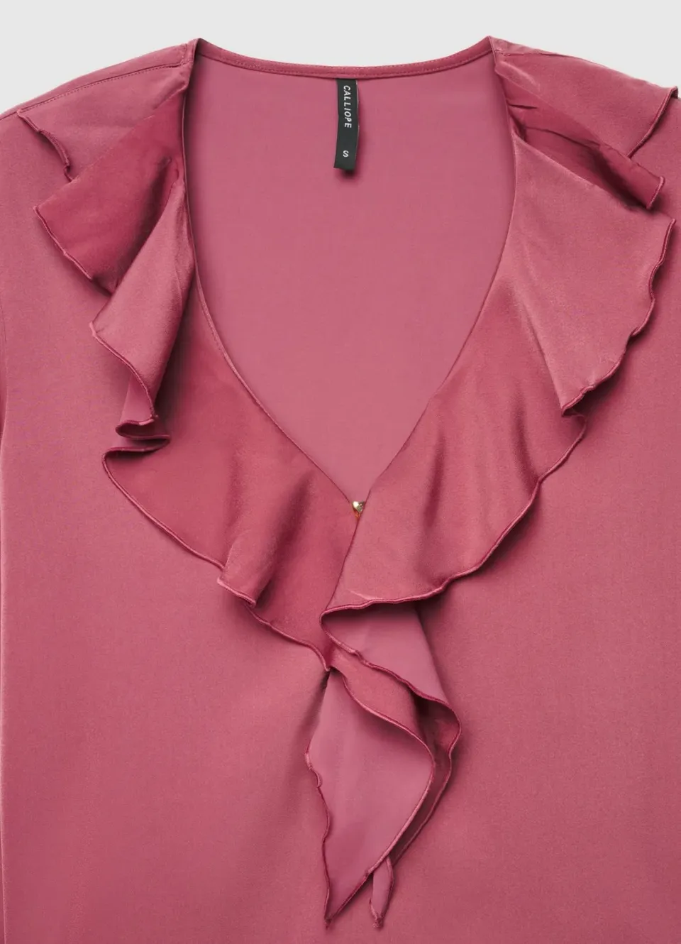 Calliope blouse unie volants col V femme