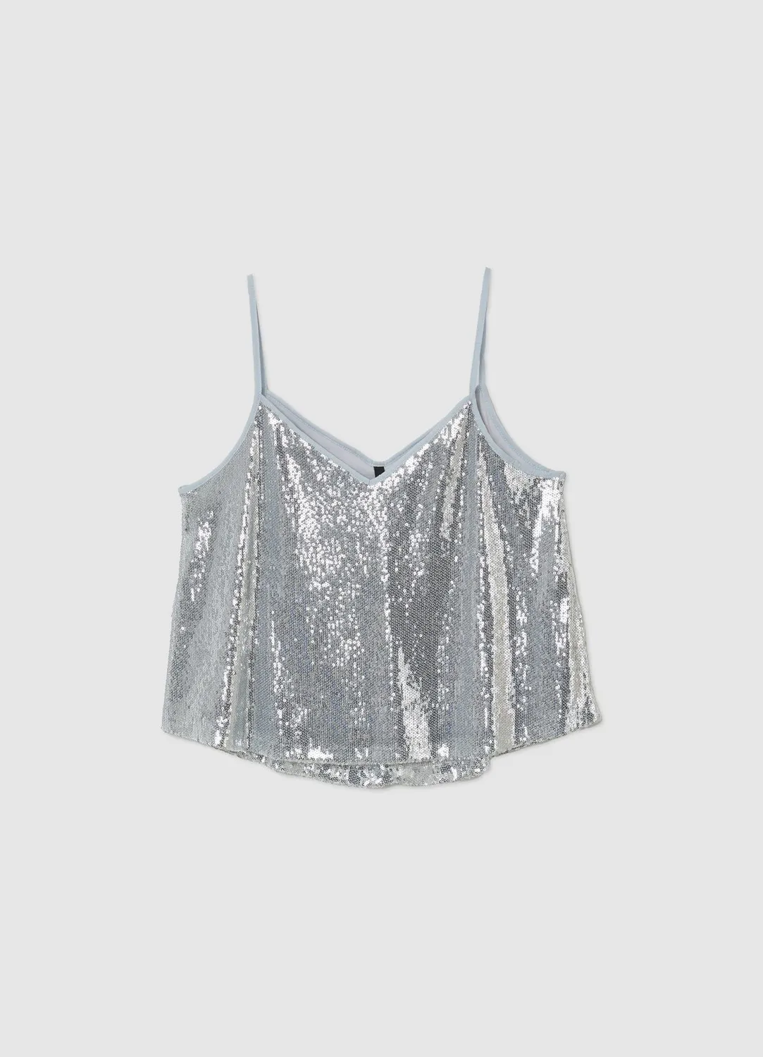 Calliope top femme évasé paillettes fines