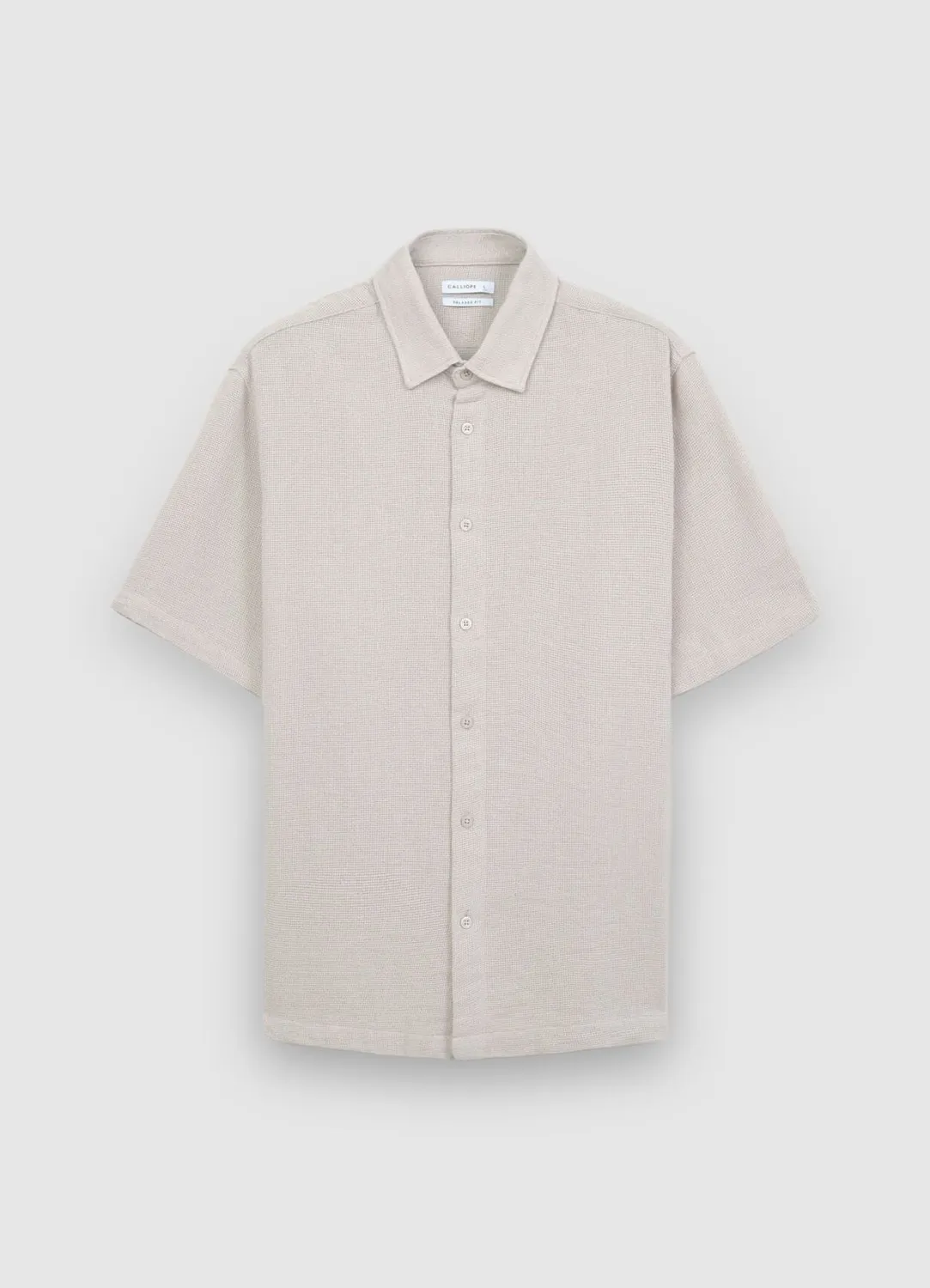 Calliope chemise unie homme manches courtes coton