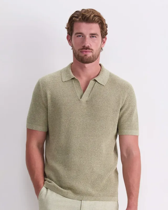 Sportscraft Arlo polo maille coton homme ajouré