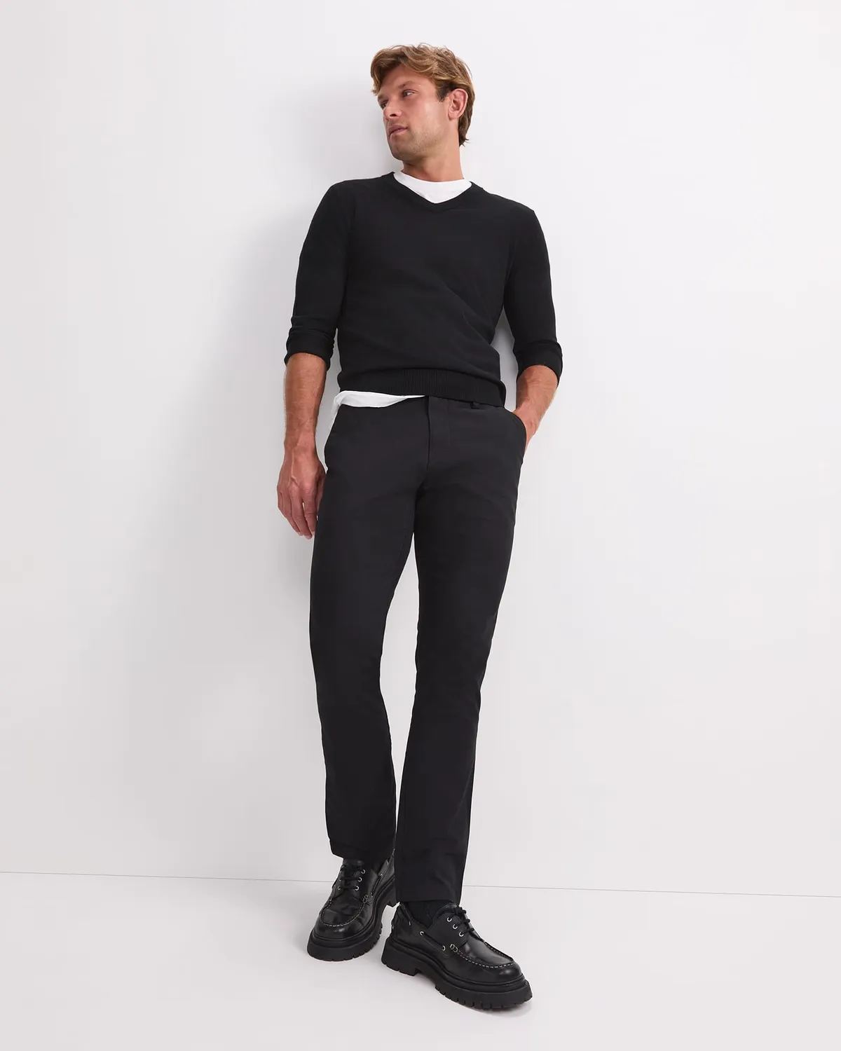 Sportscraft Merino V-Neck pull col V laine mérinos