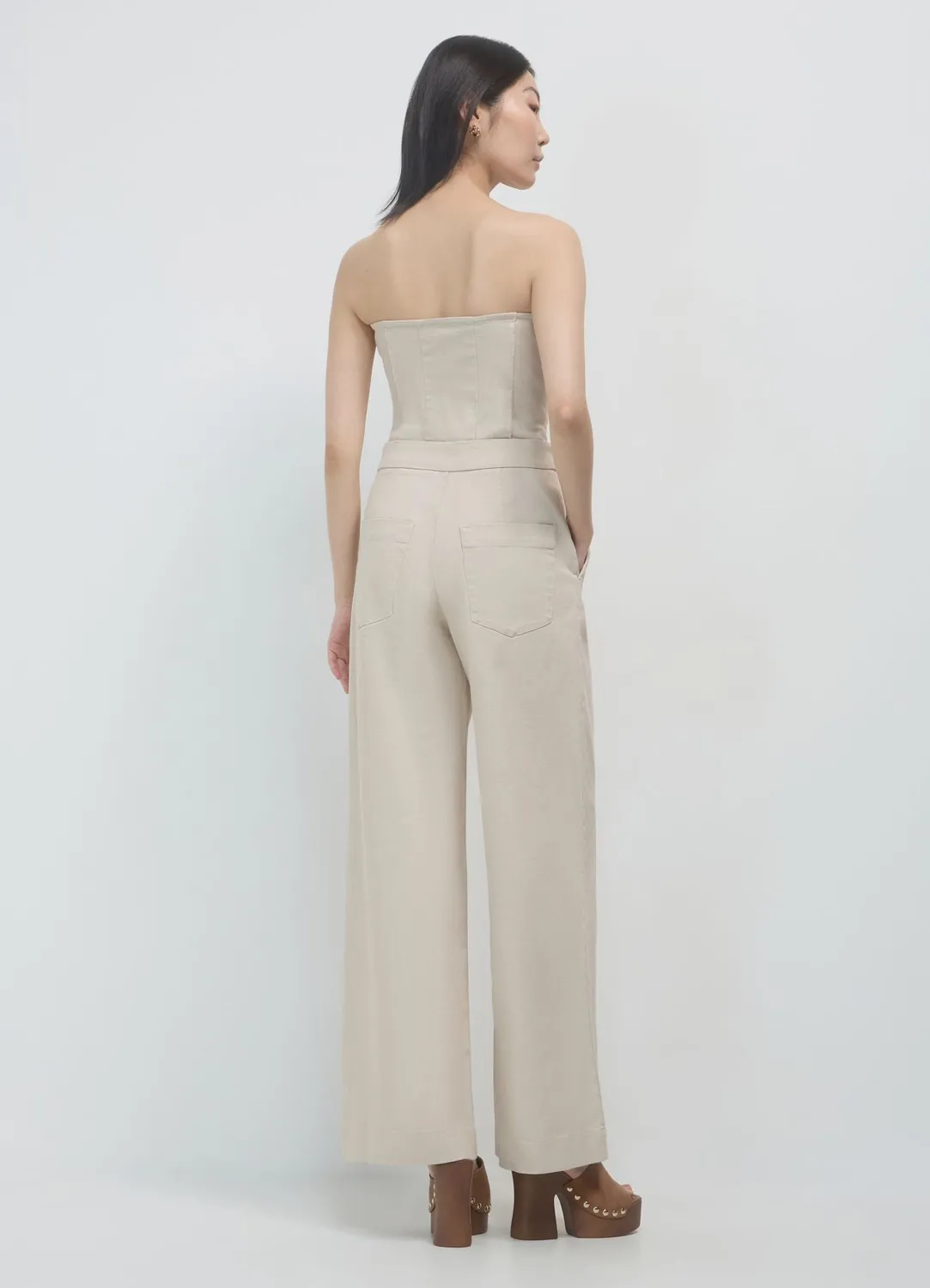 Calliope combinaison palazzo bustier coton femme