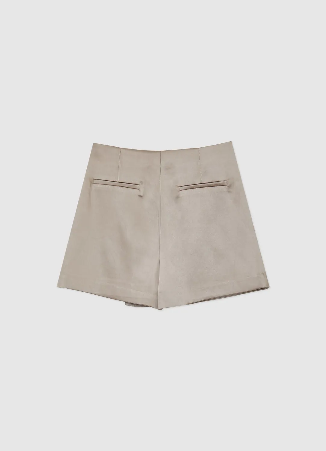 Calliope jupe-short satinee zip lateral femme