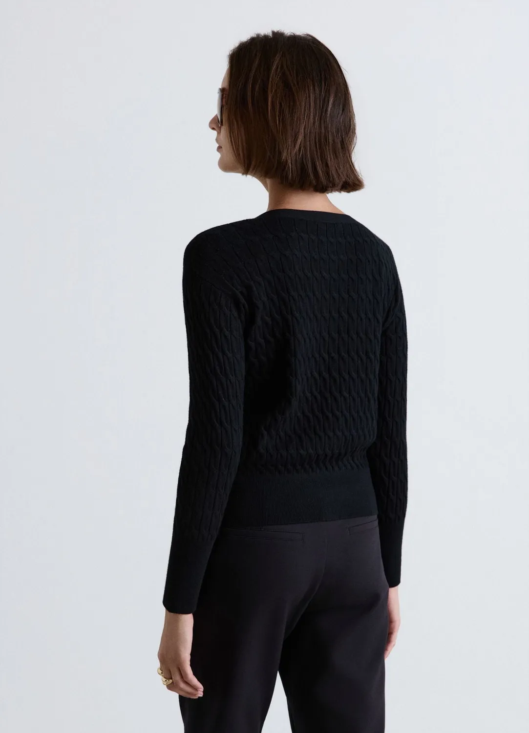 Calliope cardigan femme maille torsades col V boutons