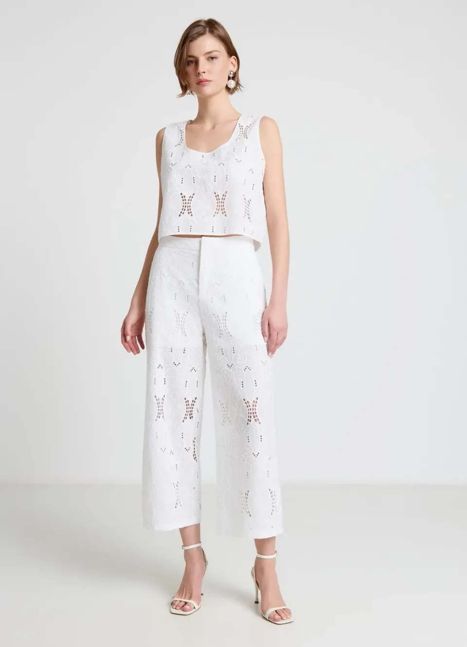 Calliope pantalon culotte femme sangallo brodé