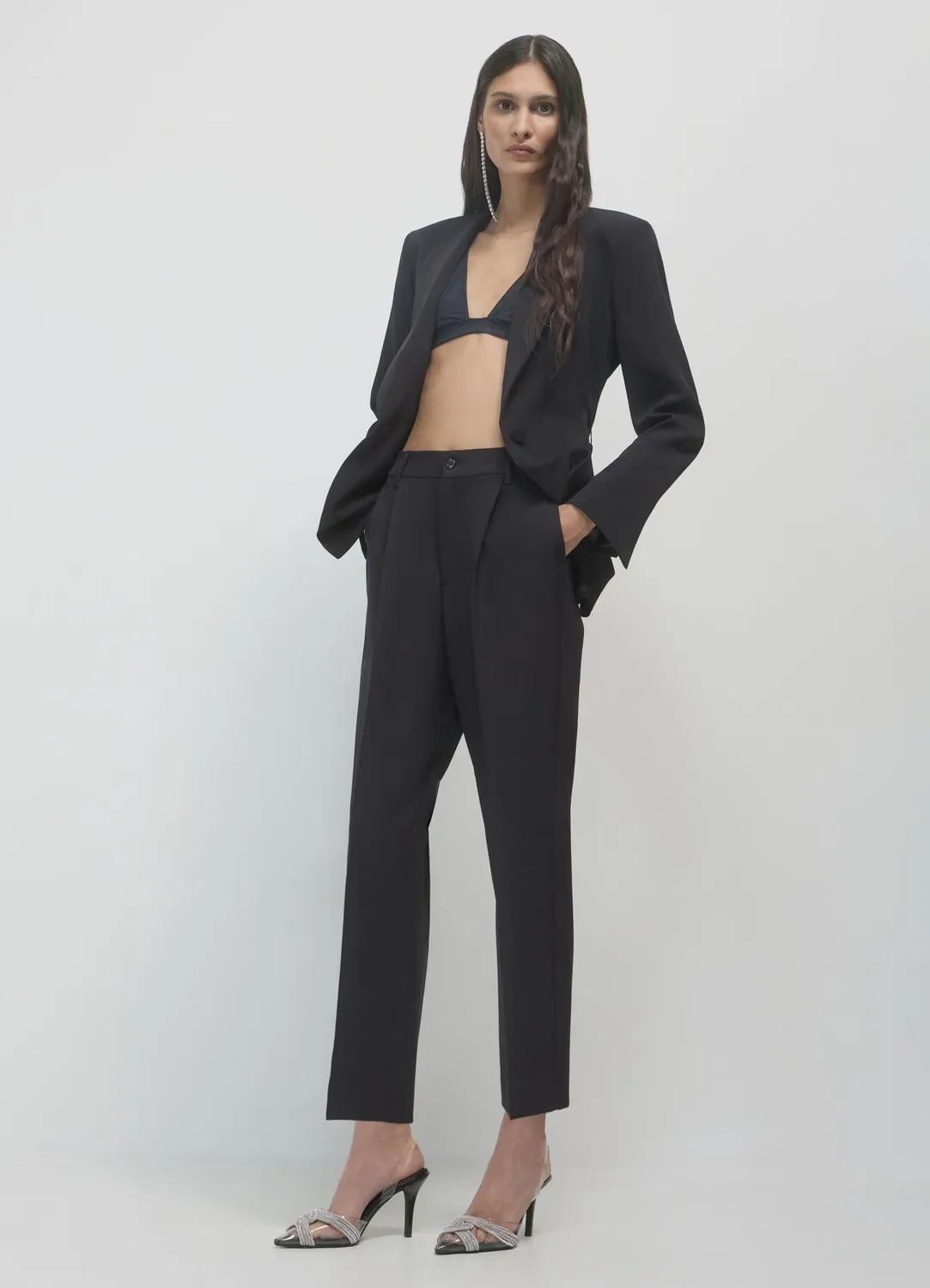 Calliope Pantaloni Uni Pantalon Femme Élastique