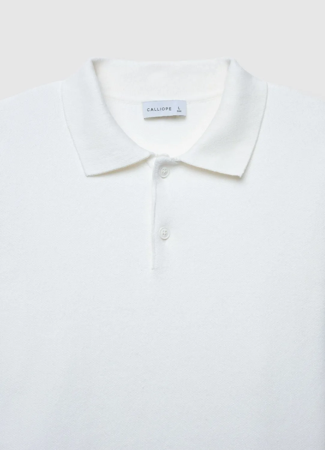 Calliope pull polo homme manches longues maille