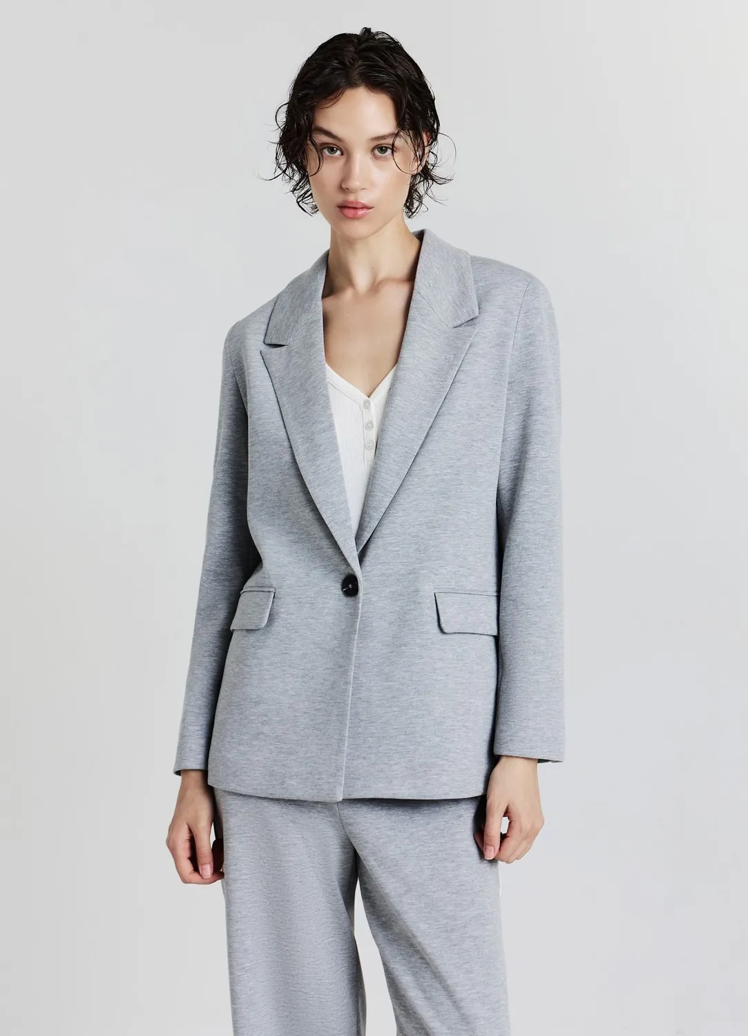 Calliope veste blazer monopetto col revers femme
