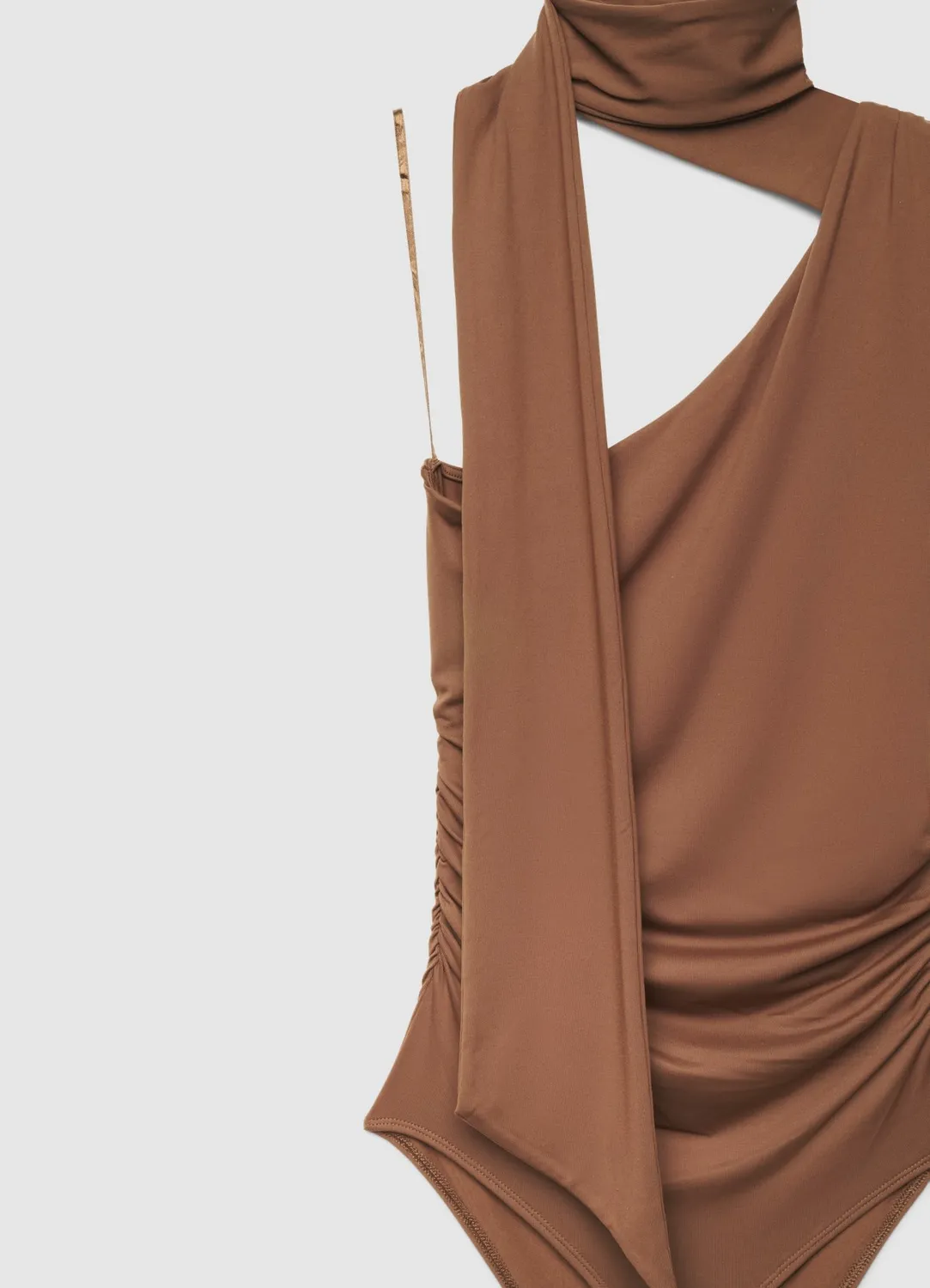Calliope monospalla col foulard body femme drapé