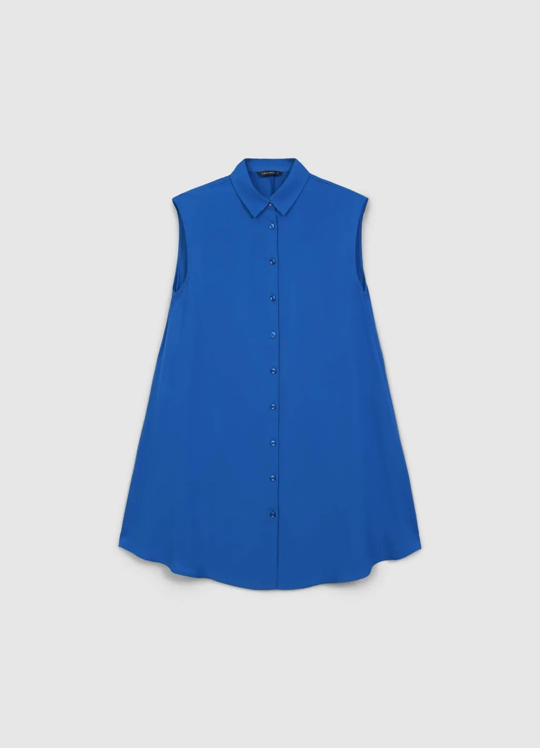 Calliope chemise longue sans manches femme coupe droite