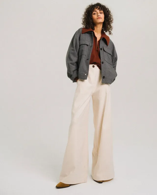 TINSELS FRED FLANELLE veste courte laine