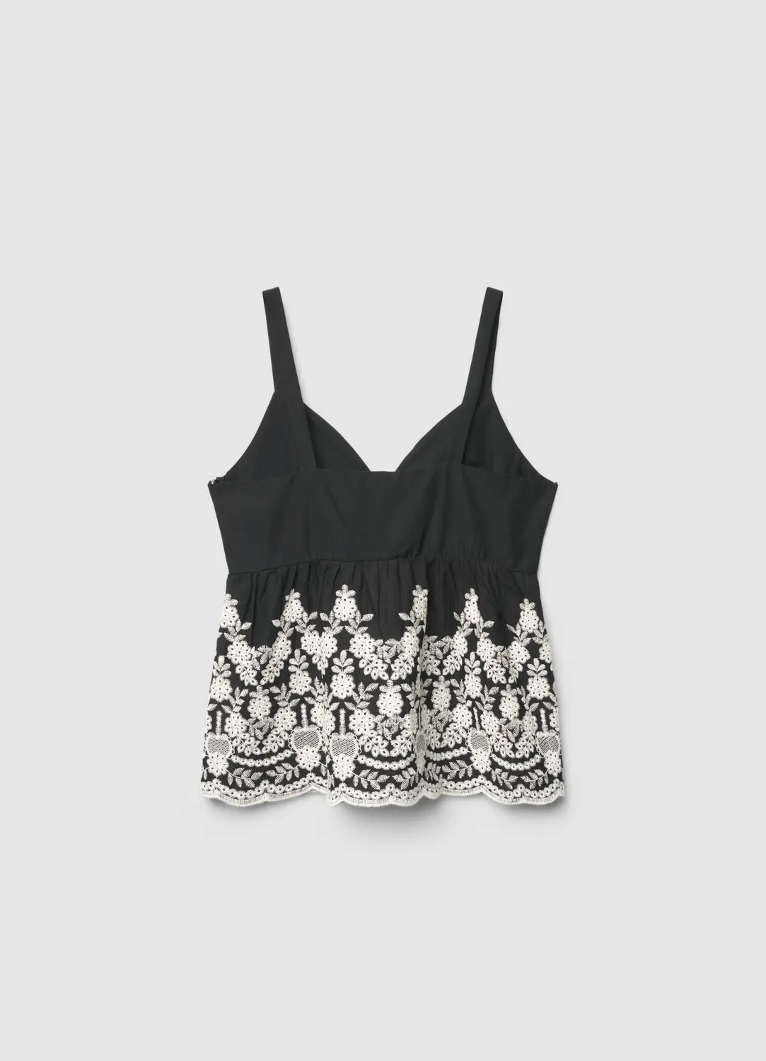 Calliope top péplum femme broderie florale col V