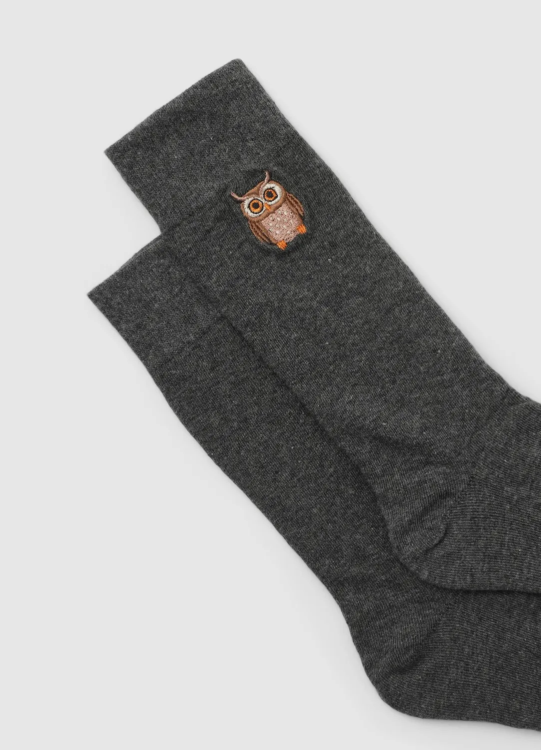 Calliope chaussettes courtes broderie hibou homme