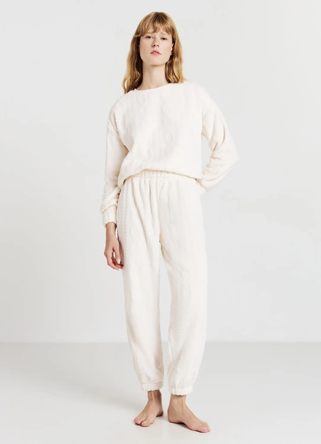 Calliope sweat torsadé femme col rond manches longues