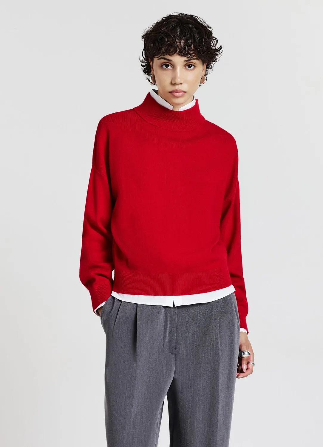 Calliope pull col roulé uni femme