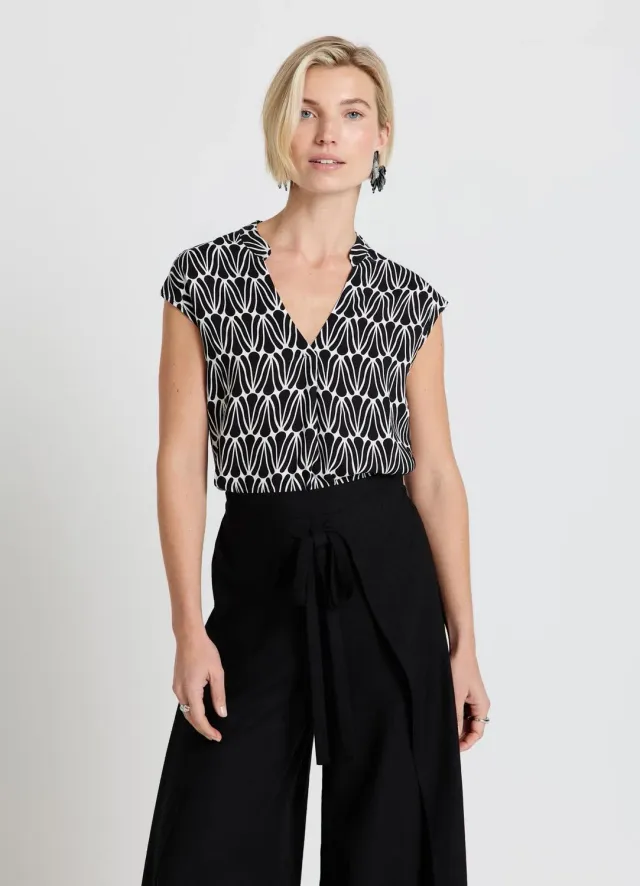 Calliope chemise femme col coréen imprimée