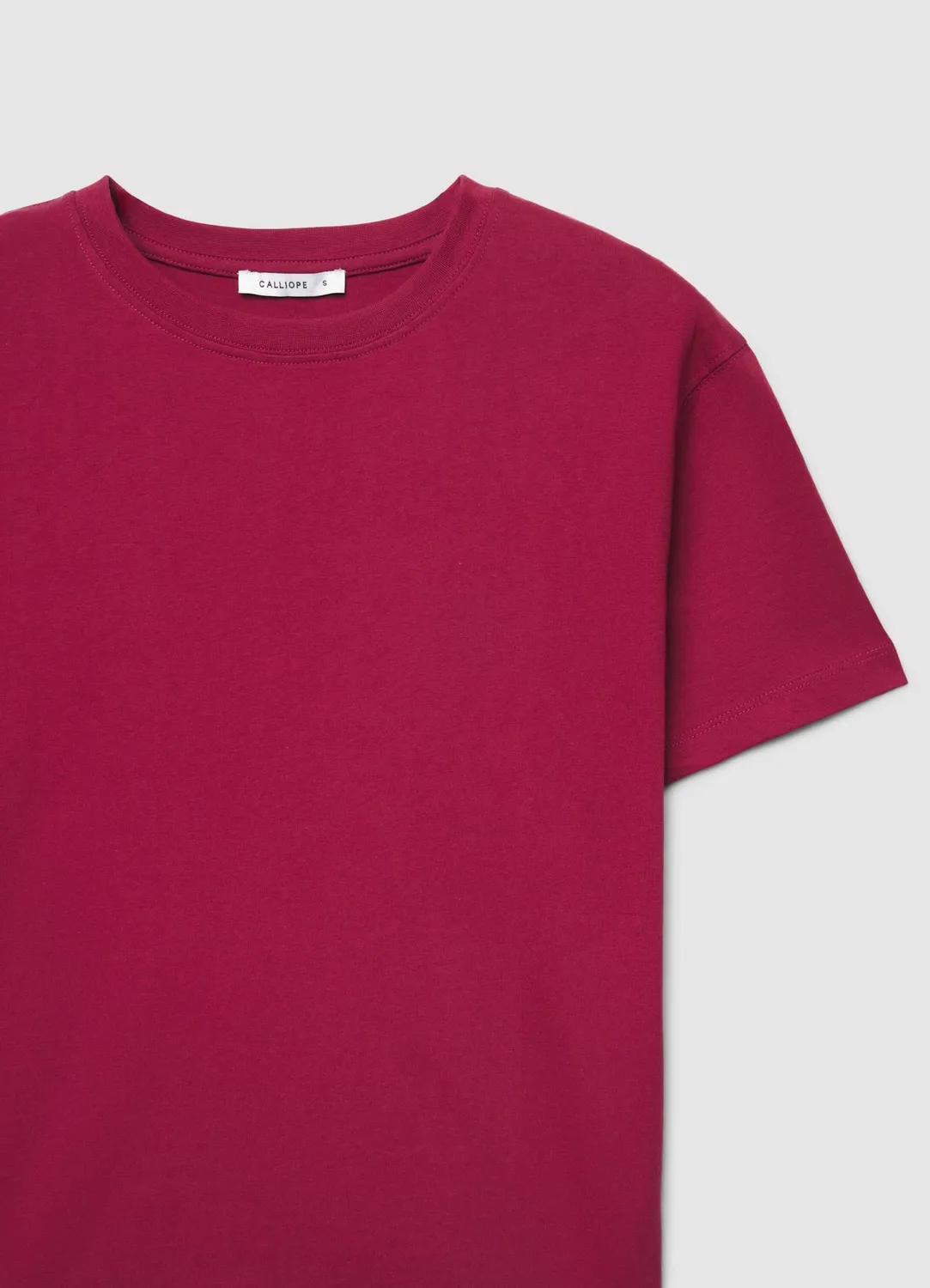 Calliope t-shirt col rond manches courtes uni