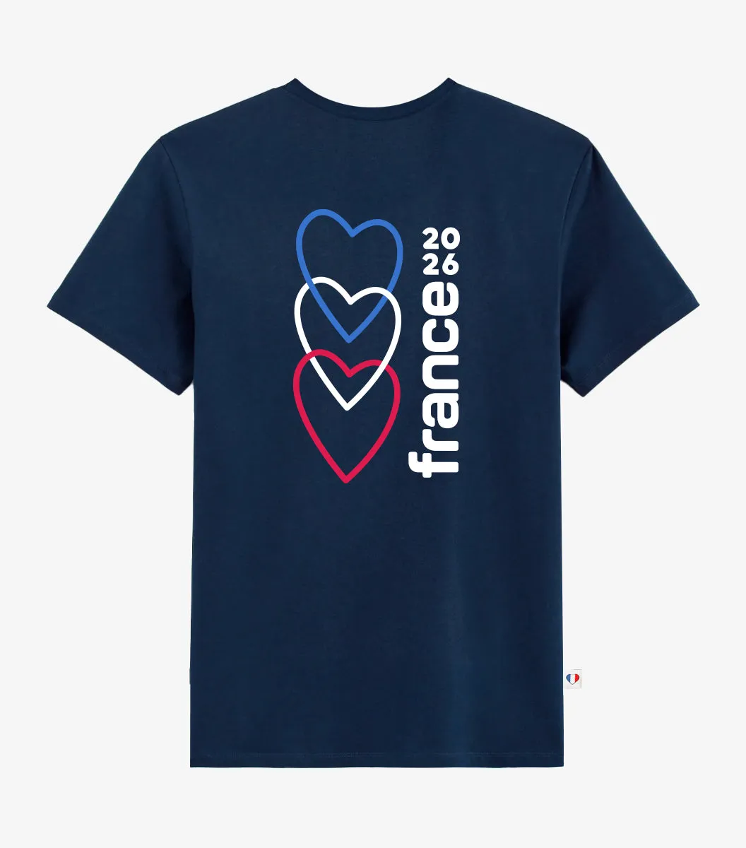 Cocorico Vibrations t-shirt homme Marine France 2026