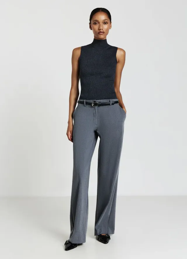 Calliope pantalon flare uni bureau femme